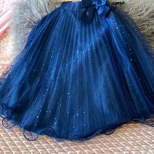 Navy blue  dress 100% polyester  3T by Bonnie Jean